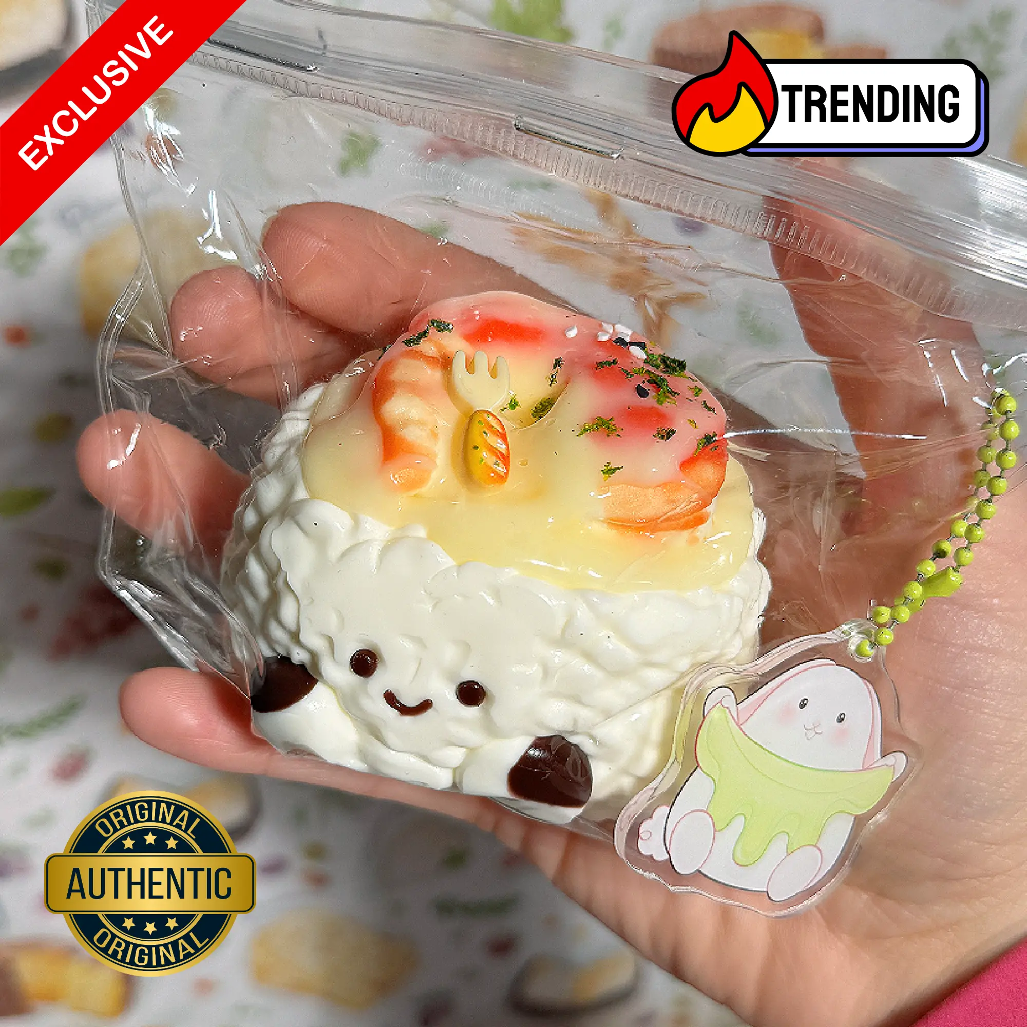 VIRAL Handmade Taba Squishy! High Quality Shrimp Sushi Squishy VIRAL Handmade Taba Squishy! High Quality Shrimp Sushi Squishy