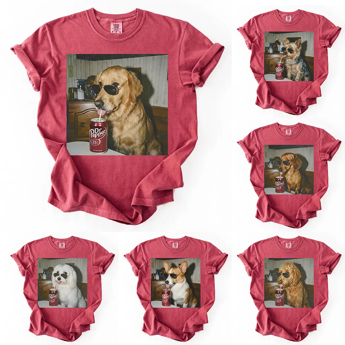 Comfort Colors 50+ Dog Breeds Available Shirt, Funny Dog Lover Tee, Grunge Frenchie Graphic Shirt, Trendy Aesthetic Dog Tee, Comfort Colors Shirt