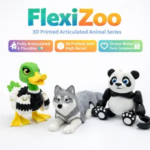Mallard Duck, Husky & Flexi Hinge Panda – 3D Printed Articulated Animal Bundle