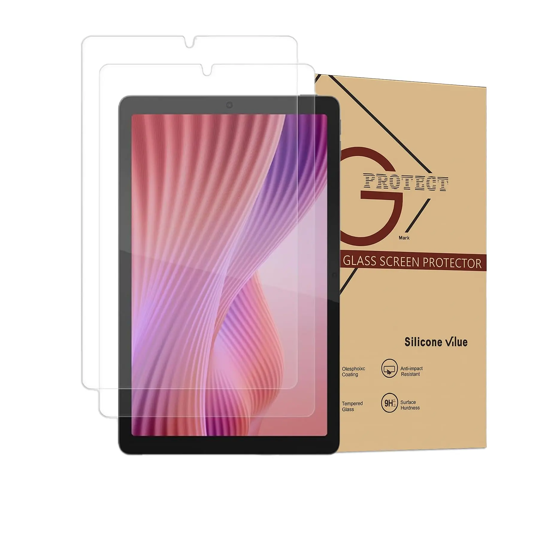Doemoil [2 Pack Screen Protector for Lenovo Tab One Tablet 8.7 Inch Tempered Glass Film, Screen Protector for Tab One 8.7" Tablet Anti-Scratch & Sensitive & 9H Hardness