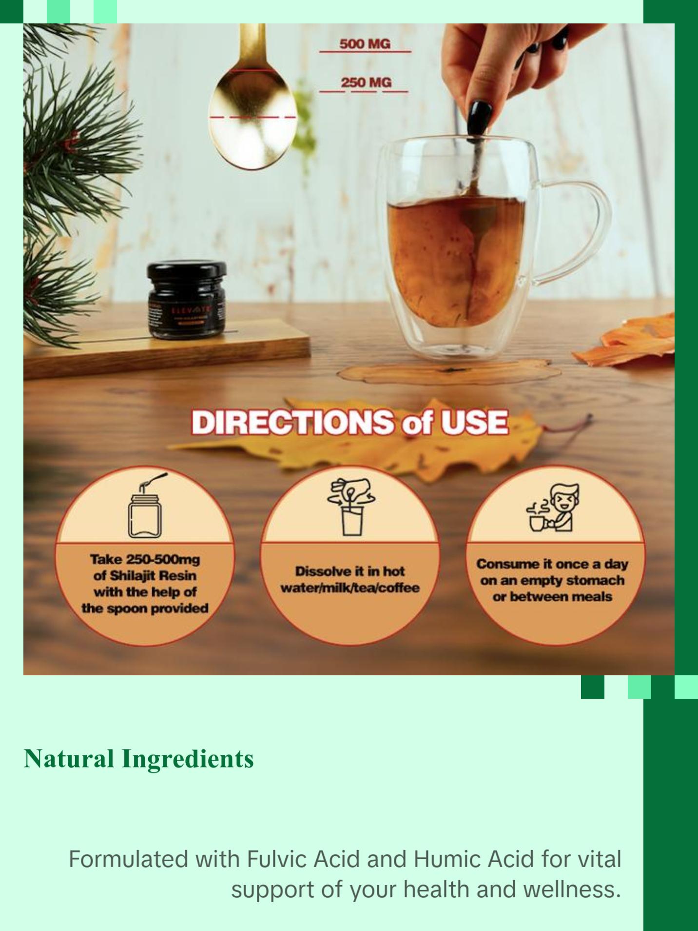 Elevate Welcome Kit, Pure Shilajit Resin Supplement Healthcare Edible Fitness Dietary Vitamin