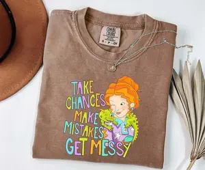 Comfort Colors Take Chances Make Mistakes Get Messy T-Shirt, Funny Teacher Graphic Tee, Back to School Gift, Science Classroom Shirt