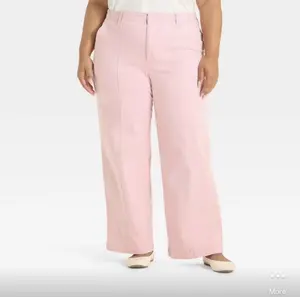 Women's Size 2 High-Rise Wide Leg Pants - New with Tags, Universal Thread Blush Pink