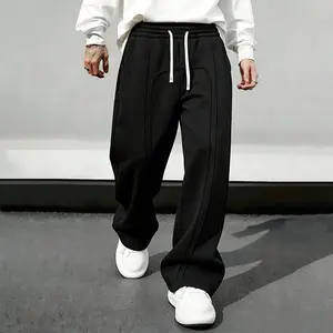 American Style Spring And Autumn Men's Black Pants Versatile Straight-Leg Draped Loose Casual Sports Trousers