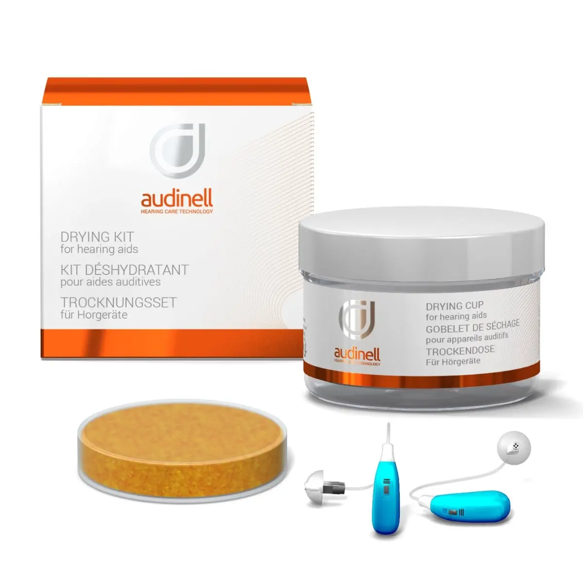 360 Stand Audinell NELL1-KDP Drying Cup & Desiccant Kit, Compact Portable Moisture Removal Tool for Home Care