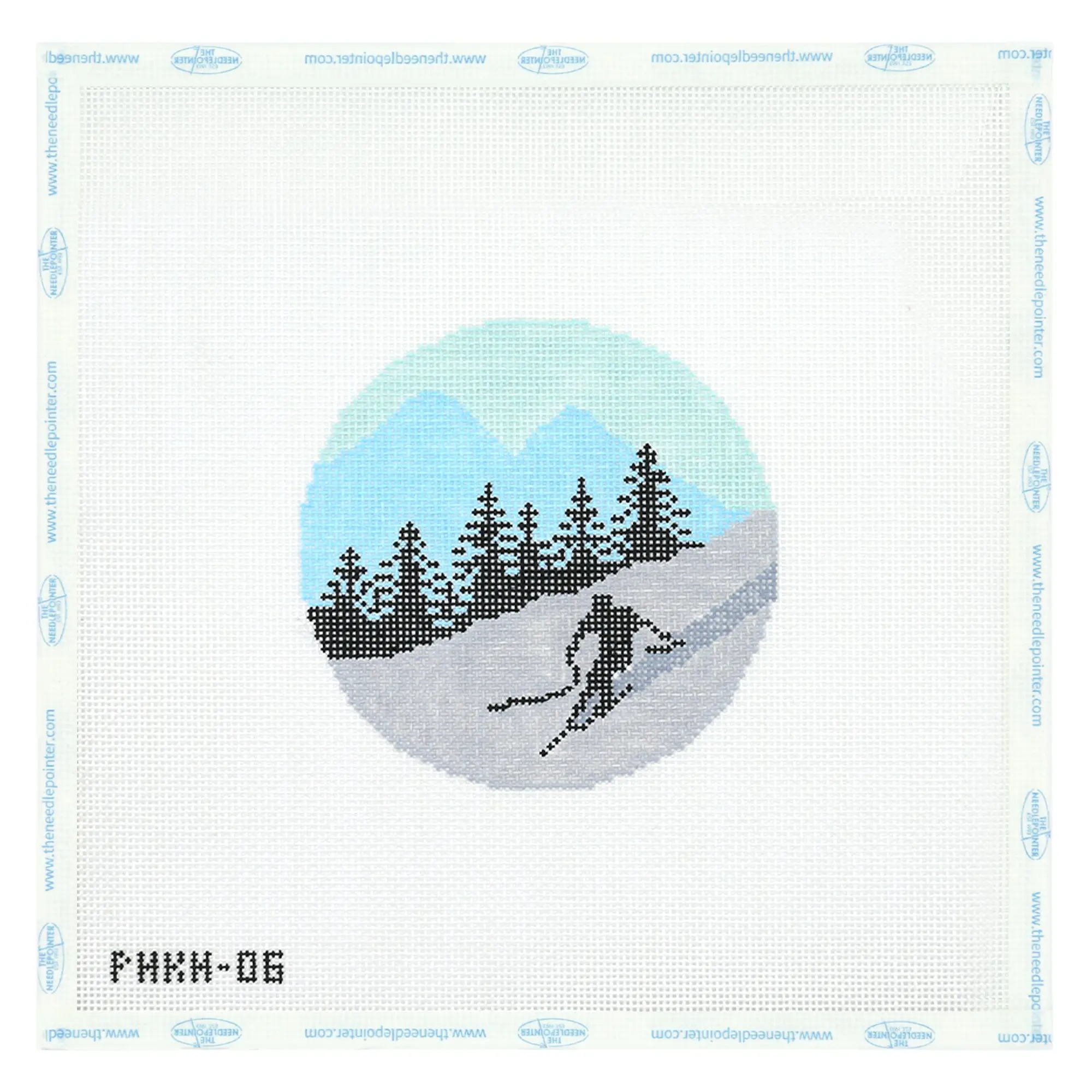 Snow skiing ornament