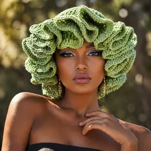 Ombré Crochet Ruffle Hat