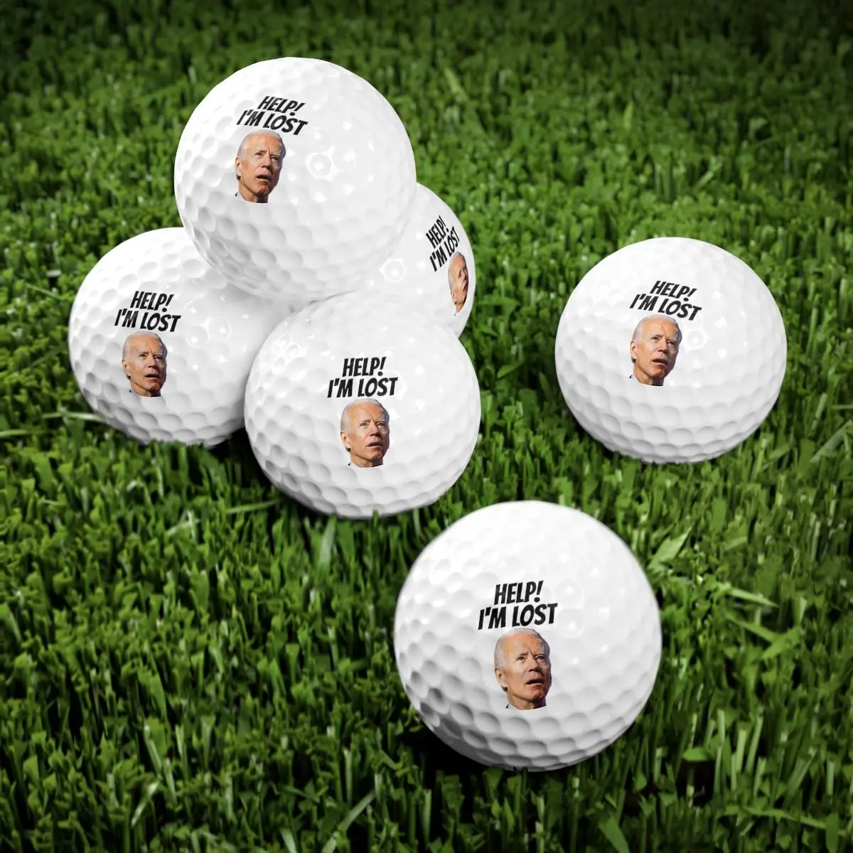 Custom Golf Balls | Funny Biden Golf Balls | Personalized Golf Balls | Golf Accessories | 6 Pack