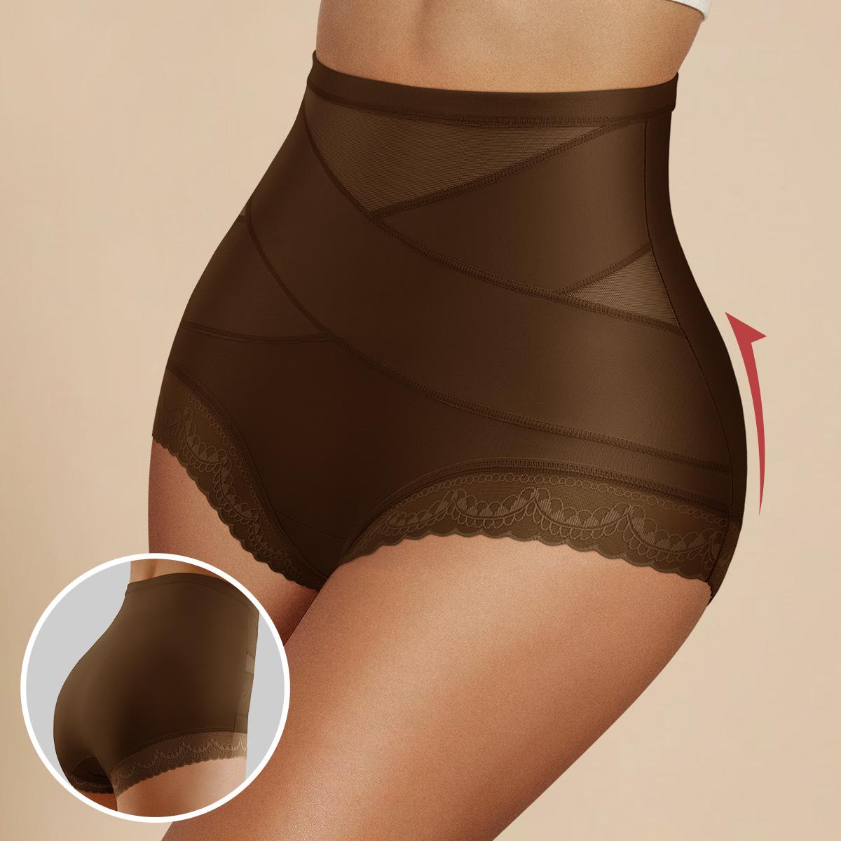 Morelect 5/8 Pack Women‘s High Waist Panties, Cross-Front Design & Side Lace Briefs, Lightweight Breathable Everyday Underwear, All Season Comfort Undies