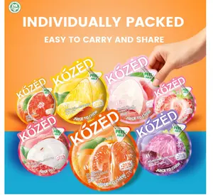 Happy Global's Choice Kozed Peelable Gummy Candy 7 Mixed Flavors Variety Pack, Fun Fruity Role Party Snack, Chewy Sweet Treat with Juicy Flavor,Halal-Certified Holiday Gifts
