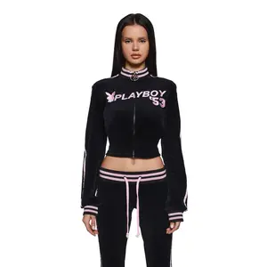 Leisurely Yours Velour Track Jacket