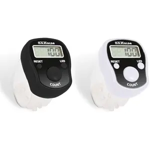 Electronic Finger Counter, 6 Pack Digital Tally Counter Clicker with Led, Resettable 5 LCD Digit Display Hand Tally Counter for Golf, Goods Counting, Lap & Knitting