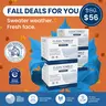 Clean Skin Club Clean Towels XL, 4 Packs, 200 towels! 100% USDA Biobased Face Towel, Disposable Face Towelette, Eczema Association Accepted, Makeup Remover Dry Wipes, Ultra Soft,
