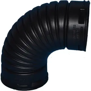 212 MAIN 6 in. 90-Degree Hub x Hub Corrugated Elbow Water Pipe - Flexible Metal Hose for Sailing Water Sports, Hub Connection
