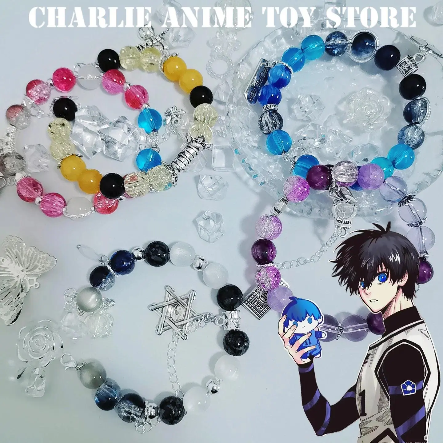 BlUE LOCK Cosplay Bracelet Anime Figure Isagi Yoichi Chigiri Nagi Seishiro Mikage Reo Cartoon Bracelet Accessories Fans Gift