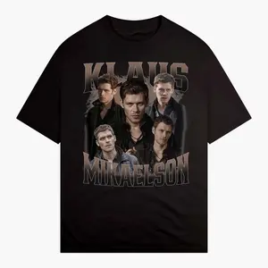 Vintage Klaus Mikaelson Shirt Vintage Movie Shirt Gift For Her Klaus Rock Style Bootleg Tee Cotton Comfort Top Women Modern Cotton Tee