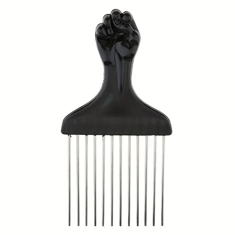 1pc Stainless Steel Hair Salon Pick Combs, Wig Braid Hair Styling Comb, Salon Barber Shop Professional Hair Styling Tool For Curly Thick Tangled Hair