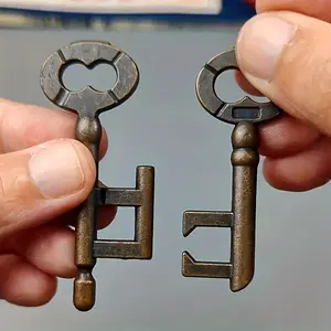 Zinc Alloy Puzzle Lock Set, Mechanical Metal Mystery Toy, Vintage Style Magic Hanging Lock, Adult Intelligence Game, Key Included
