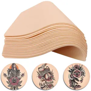20pcs Blank Tattoo Practice Skin - NAQASE Tattoo Skin Practice Fake Skin 8"x6" Double Sides Real Skin Microblading Eyebrow Skin for Beginners and Experienced Artists