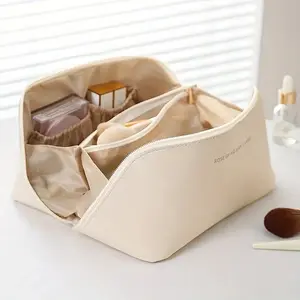 Large Waterproof Make-up Bag with Dividers, Handle for Travel, Daily Use make up bag