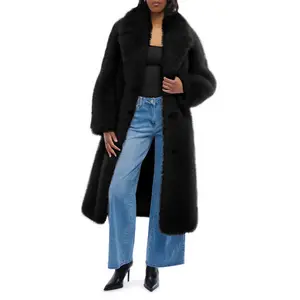 BCARDI-BLACK FAUX FUR JACKET