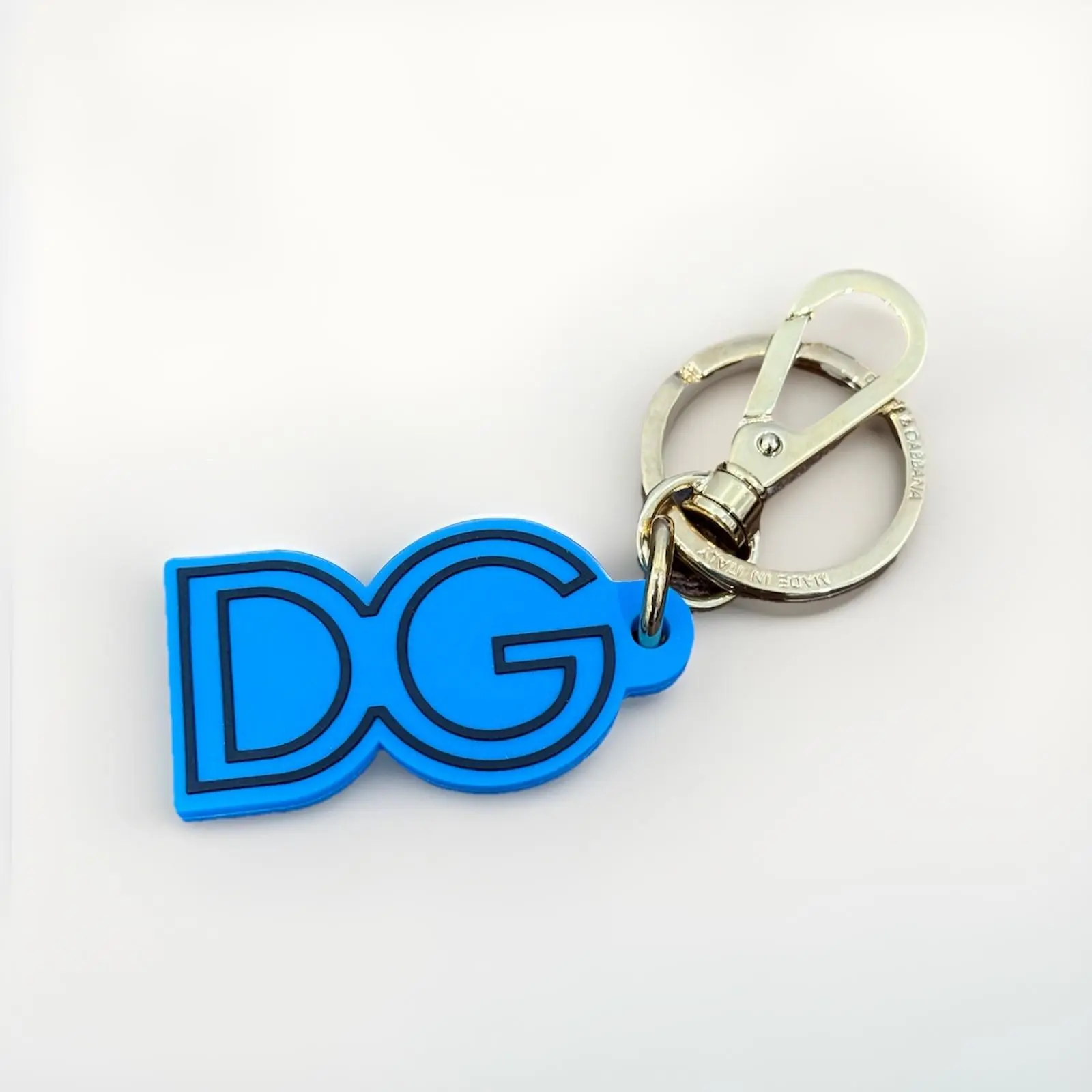 Pre-owned DOLCE & GABBANA As Seen On Screen As Seen On Screen SE1455 DG Icon Blue Key Ring