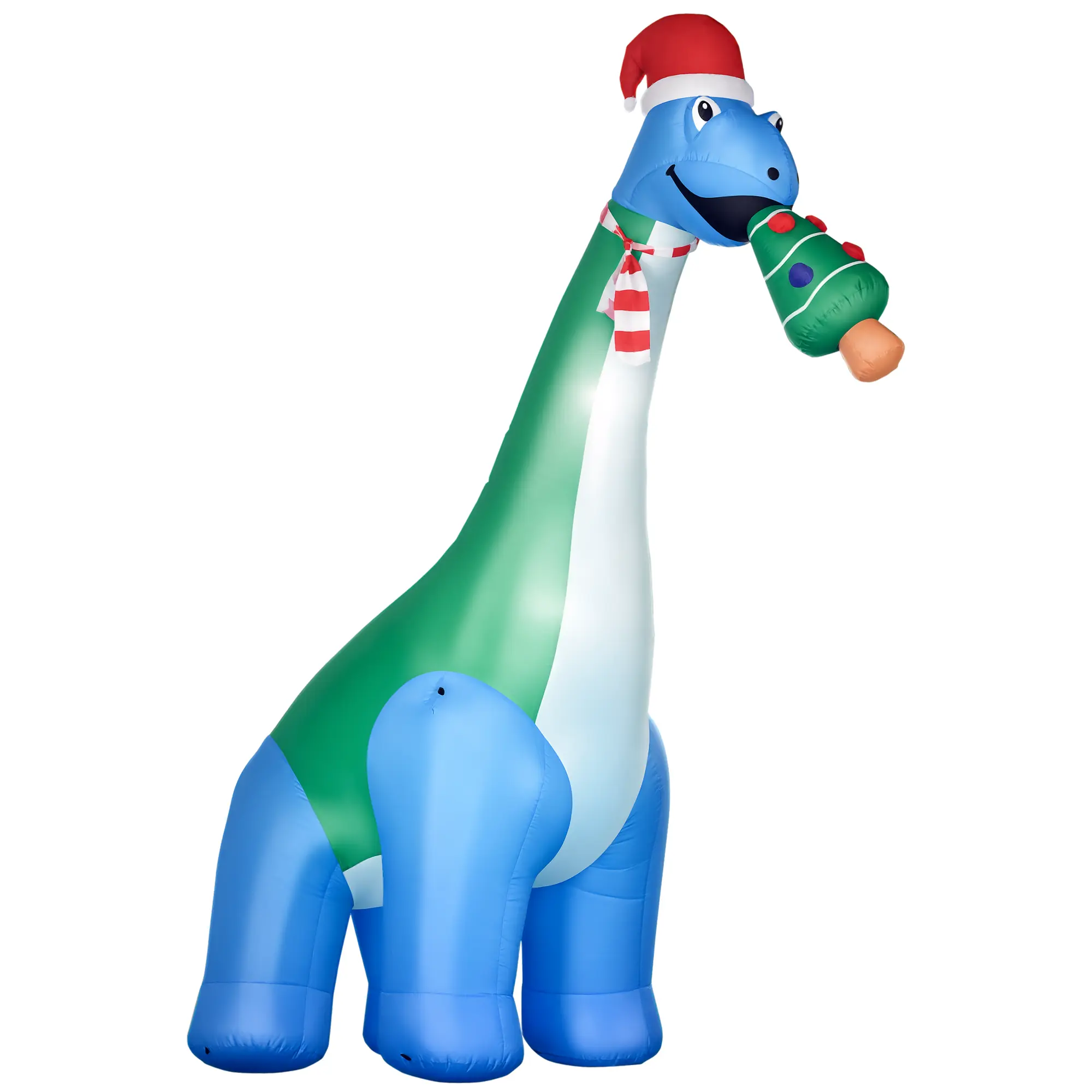 11FT Long Christmas Inflatables Outdoor Decorations Dinosaur with Christmas Tree in Mouth – Blow-Up LED Yard Christmas Decor, Waterproof. Weather-Resistant. Easy Setup. 133.75"W x 39.25"D x 122"H