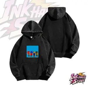 FNAF washed hoodie, Five Nights at Freddy's hoodie, funny meme American-style hoodie, cotton, made in the USA.