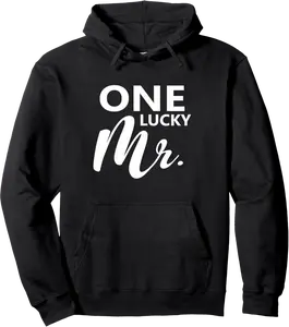 One Lucky Mr. Engagement Wedding Groom Couple Matching Pullover Hoodie - Abigaillou Shop 75B09TF8CCGR