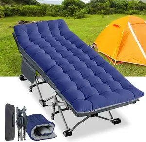 Lilypelle Folding Camping Cot for Adults, Heavy Duty Outdoor Bed with Carry Bag, Portable Sleeping Bed for Outdoor Travel Camp Beach Vacation