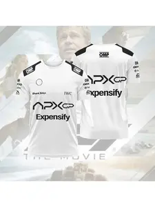 Brad Pitt F1 Men's and Women's Movie T-shirt Outdoor Sports Leisure Comfortable 3D Printing Fast Drying Fashion T-shirt