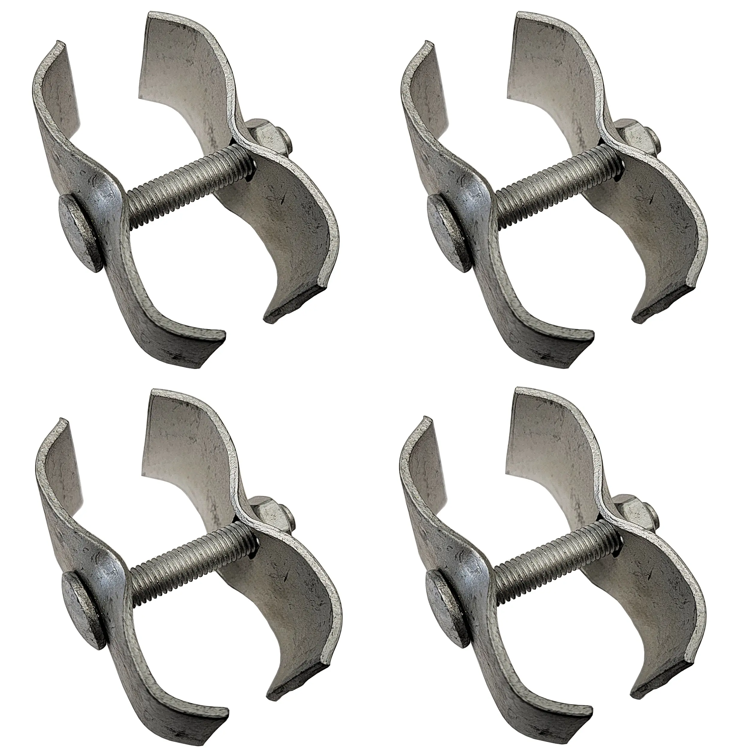 4 Pack of Galvanized Panel to Panel Clamps for 1 Inch Aluminum Square Tubing