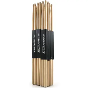 12 Pair Set 5A Maple  Drumsticks Professional Varnish Finish Durable & Balanced Drumsticks Ideal for Practice,Performance & Recording for Drummers