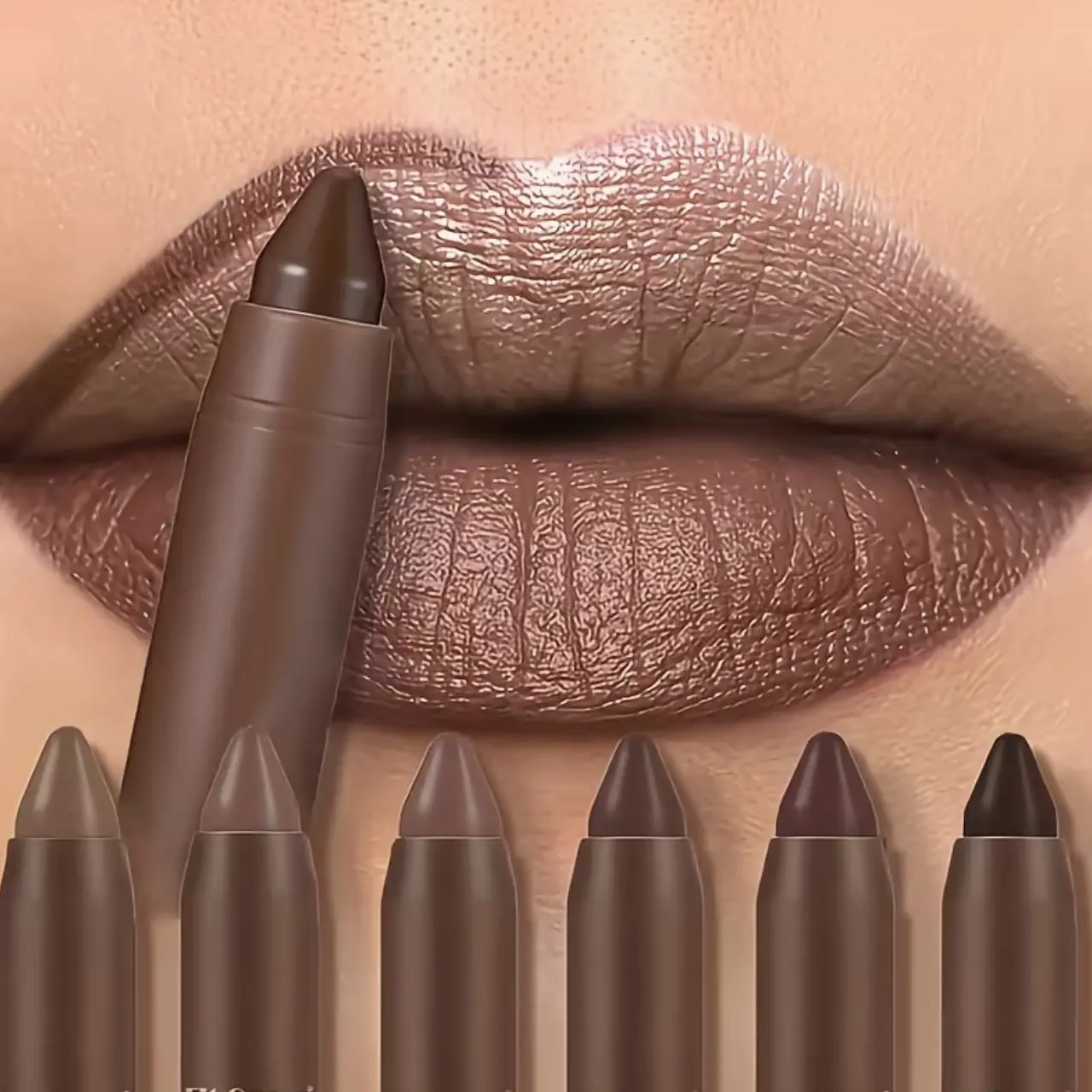 6 Color Luxury Matte Lipstick Pencil Set For Long Lasting Makeup Waterproof Moisturizing natural nude Lip Glossy Smooth Not Easy To Fade Lip tint Cosmetic