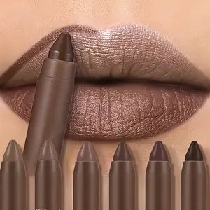 6 Color Luxury Matte Lipstick Pencil Set For Long Lasting Makeup Waterproof Moisturizing natural nude Lip Glossy Smooth Not Easy To Fade Lip tint Cosmetic