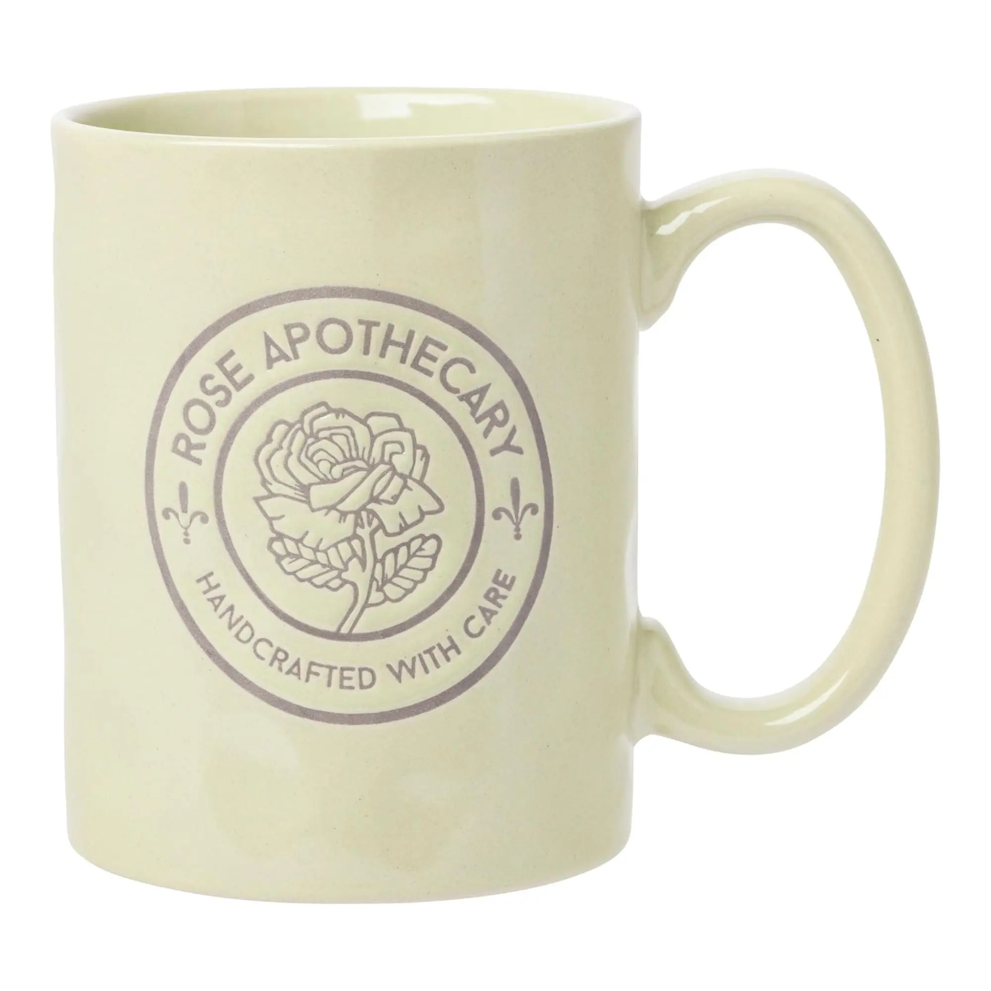 Schitt's Creek "Rose Apothecary" Wax Resist 17 Ounce Ceramic Pottery Mug