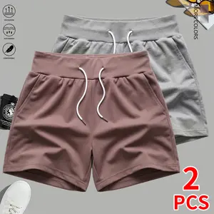 Women’s 2-piece casual fashion athletic commuter set — comfortable, breathable fabric; multifunctional solid-color shorts for summer workouts