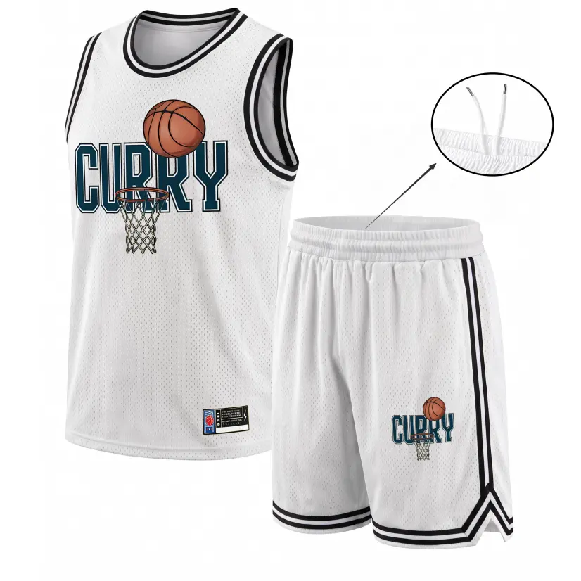 Men’s Basketball Sports Graphic Print Mesh Basketball Jersey Set, Sleeveless Tank Top and Shorts 2-Piece Outfit, Lightweight Breathable Athletic Sportswear for Gym, Running, Streetwear, Beach, Training and Daily Wear, Black
