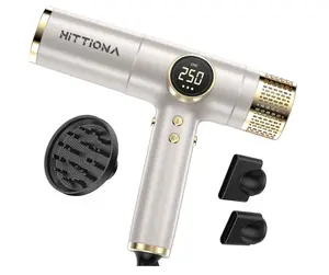 Hittiona Dual Voltage Travel Hair Dryer 2000W High-Speed Ionic Diffuser 110V-120V/220V-240V Lightweight No Heat Damage Gift for Women