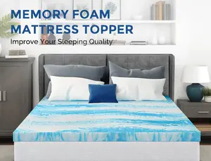 Multi-Use Cooling Gel Foam Pad Ergonomic Mattress Topper