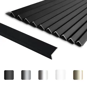 10-Pack Peel and Stick Aluminum Tile Trim, Matte Finish Decorative Kitchen Backsplash Trim Edge, Self Adhesive Tile Liner