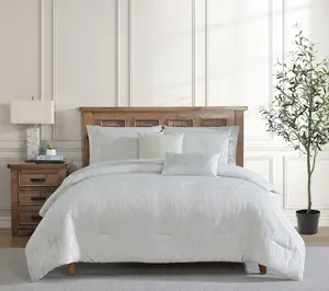 Tahari Home Trellia 5-Pc Trellis Jacquard Comforter Set, King