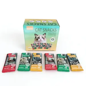 Zhuaizhuaiqi Cat Treats – Smooth lickable puree in 3 flavors, 30 packs total (30g each), gentle on digestion.