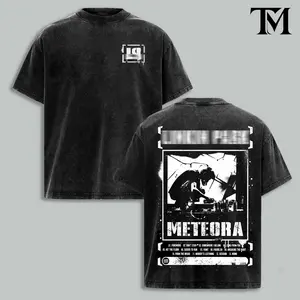 Chester Bennington Legacy Tee, Vintage Acid Wash Heavy Cotton Oversize Unisex Rock Band T-Shirt, Retro Y2K Nu Metal Streetwear Top, Linkin'n Parks Music Merch for Fans, 2000s Tour Collector TM01