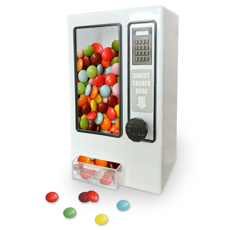 Mini Vending Machine- Classic Retro Design Sweets Holder & Dispenser，Ideal For Desktops, Classrooms, Parties & Many More | Suitable For Gumballs, Candy’s & Sweets