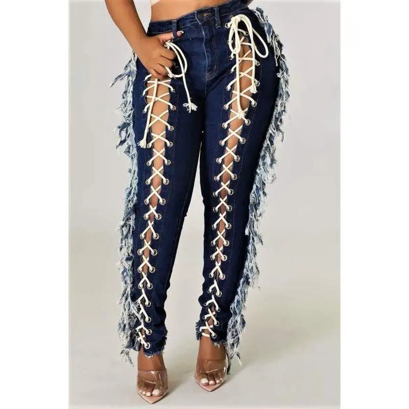Tassel High Rise Jeans