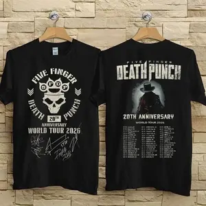 Five Finger Death Punch 20th Anniversary Tour 2026 Inspired Graphic Shirt Unisex T-Shirt Sweatshirt Hoodie IJC