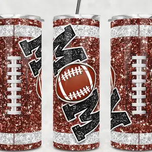 Mom football tumbler