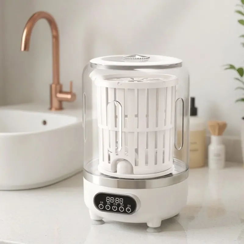 Portable Mini Washing Machine for Outdoor Travel, Clothes Washing Machines, USB Charged, LED Display, Wireless Design, Compact & Lightweight Laundry Solution, Portable Washer