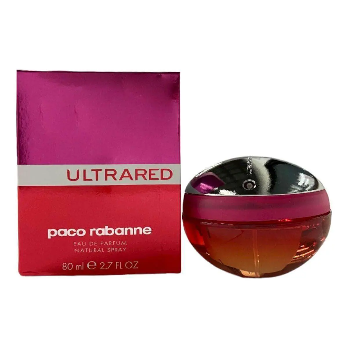 Paco Rabanne Ultrared Women's Eau de Parfum (EDP) Atomizer Spray - 2.7 fl oz Full-Size, New In Box, Balanced Sweet Fruit-Flavored Candy-Flavored Blackcurrant Berry-Scented Fragrance for Women, Fruit-Flavored Women's Fragrance, Full-Size Women's Fragrance